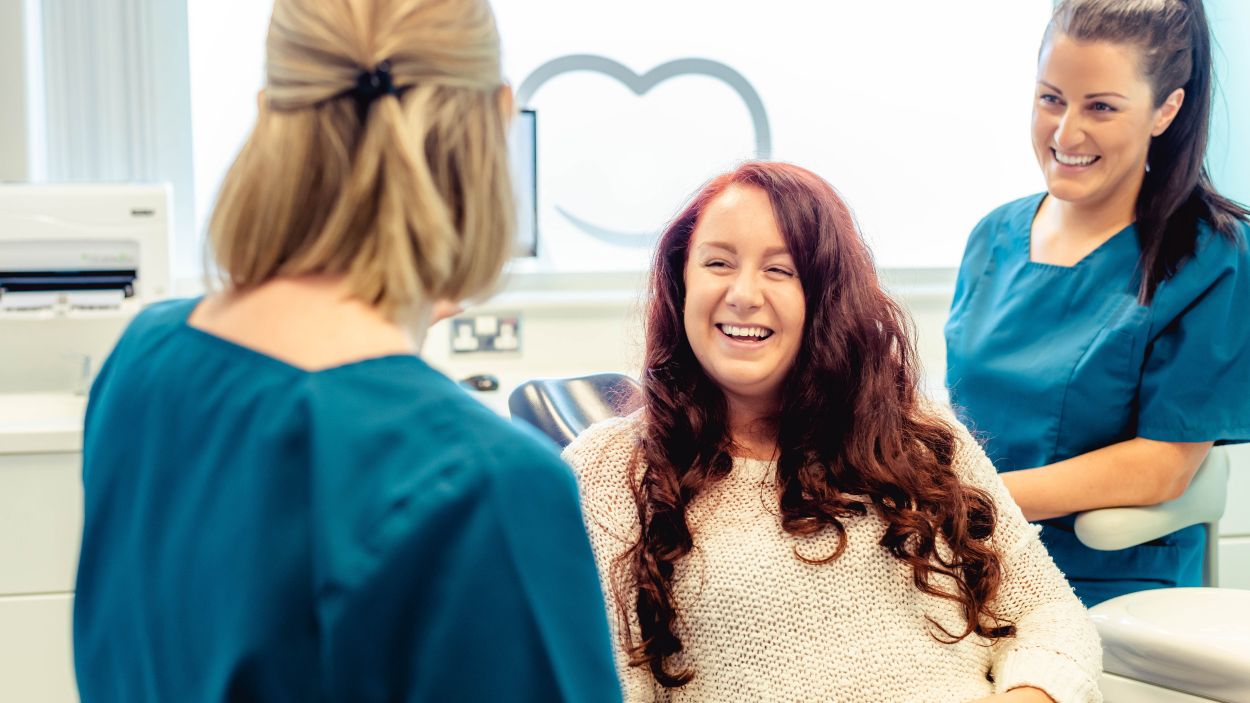Patient and dentist discussing orthodontic treatment options at Castelnau Dentists in Barnes
